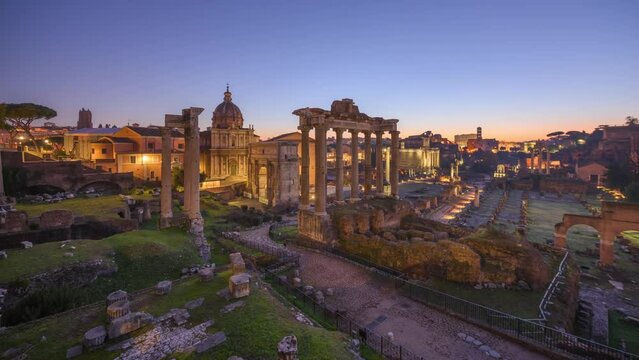 Rome, Italy at the historic Roman Forum