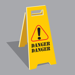 Danger Radiation Sign , vector illustration