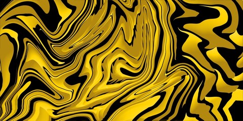 Abstract yellow and black wavy background, yellow abstract liquify background	