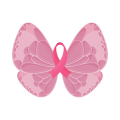 breast cancer, butterfly