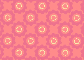 花柄パターン　くすみピンク背景