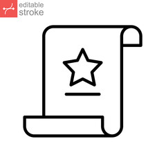 Coupon line icon. Seat ticket symbol. Event ribbon tag label. promotion retail business logo can be use for website and app. Editable stroke vector illustration design on white background. EPS 10