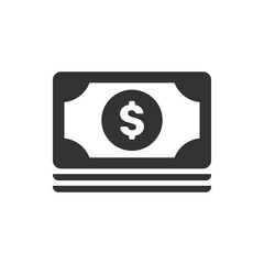 Cash Icon Trendy Flat Style Isolated On White Background. Best Money symbol for your web site design, logo, app, and UI.