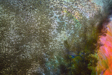 abstract background bubble liquid ink in water drops flow