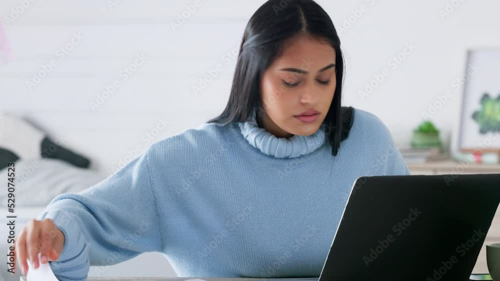 Poster education, student and woman typing on laptop, reading from a book and research online. elearning, n