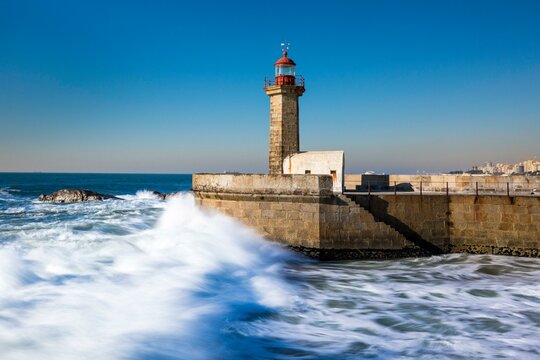 Lighthouse Foz do Douro, Grande Porto, Norte, Portugal, Europe