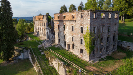 Fototapeta na wymiar remains of Haasberg Castle Planina, Slovenia