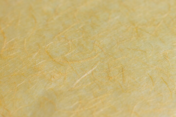 表面に繊維が浮き出た薄い黄色の和紙
