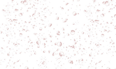 white background with brown water bubbles