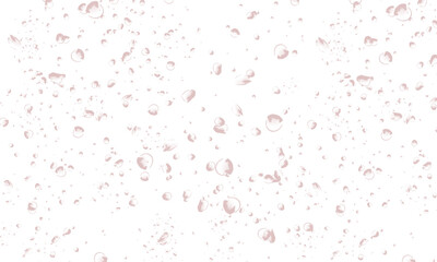 white background with brown water bubbles