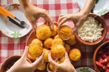 corn pone muffins fresh baked organic vegan food