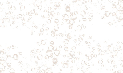 Fototapeta na wymiar white background with brown water bubbles