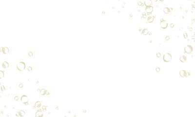 white background with brown water bubbles