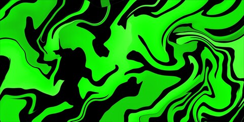 Abstract green and black wavy background, green abstract liquify background. poison green background	
