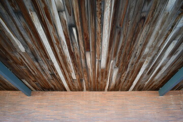 Fancy wooden ceiling.