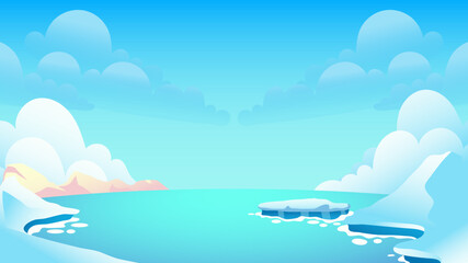 Fototapeta na wymiar South pole vector illustration background