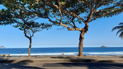 Fototapeta na wymiar Janela pro Mar Praia de São Conrado - Rio de Janeiro - Brasil