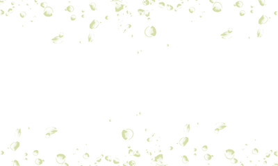 white background with moss green water bubble