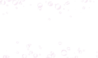 white background with purple water bubbles