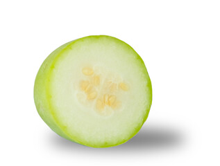 Winter melon White gourd isolated on white background and Clipping path