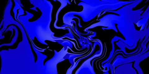 Fototapeta na wymiar Dark blue and black wavy background, blue abstract liquify background.
