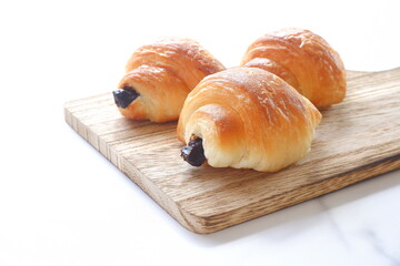 チョコレートが入ったクロワッサン