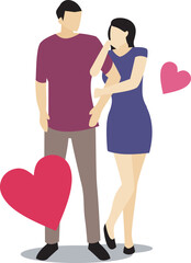 Silhouette Couple Make Love Valentine Hug