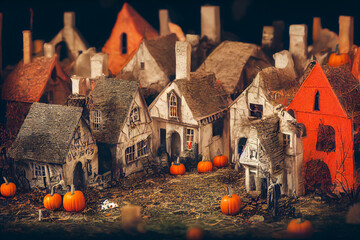 Halloween festival celebration illustration. Holiday event halloween background concept.