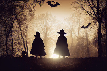 Halloween festival celebration illustration. Holiday event halloween background concept.