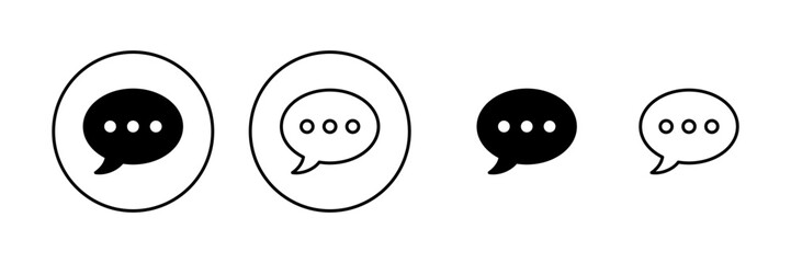 Chat icon vector. speech bubble sign and symbol. comment icon. message