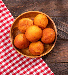 Delicious buñuelos from El Santuario - Typical Colombian food