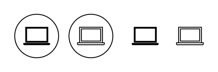 Laptop icon vector. computer sign and symbol