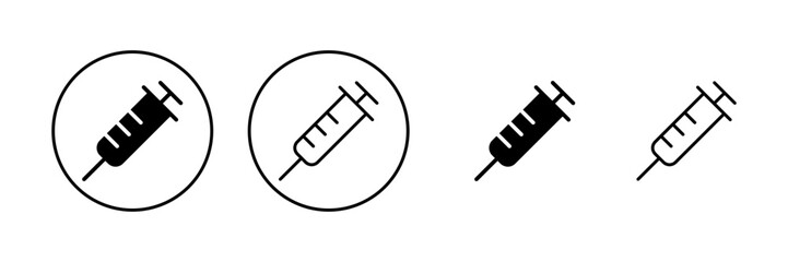 Syringe icon vector. injection sign and symbol.vaccine icon