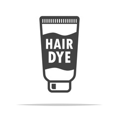 Hair dye tube icon transparent vector isolated