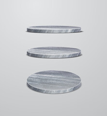 Vector marble podium presentation mock up, show cosmetic product display stage pedestal background design