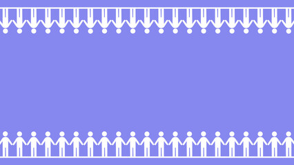 人のアイコンが並ぶ背景　背景カラー　人白色