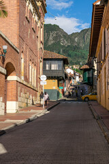 Fototapeta premium Paisaje urbano de la ciudad de Bogotá, Colombia, ubicada en sur américa.