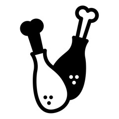 fried chicken thigh icon
