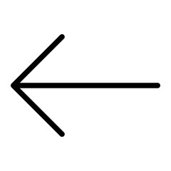 left arrow line icon