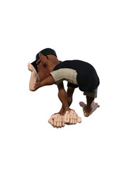 Monkey character. Toon Monkey poses for your composition. 3D rendering - illustration PNG.