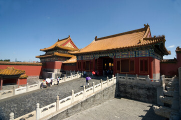 Obraz premium The Imperial Palace in Beijing, China, the imperial palace of Ming and Qing Dynasties, formerly known as the Forbidden City, a World Cultural heritage site.