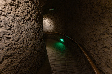 Underground scene of Karez Scenic Spot in Turpan, Xinjiang, China