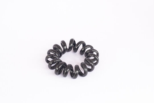 black hair band on a white background
