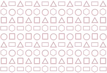 Pattern with set of geometric shapes 