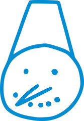 snowman simple line illistration