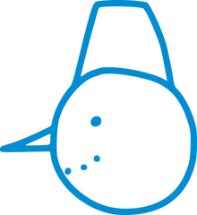 snowman simple line illistration