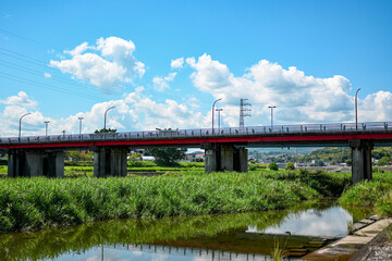 青空と赤い橋