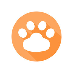 Fototapeta premium Dog and cat paws with sharp claws. cute animal footprints