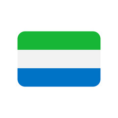 Sierra Leone vector flag on white background