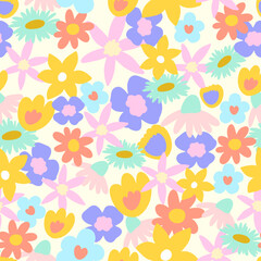 colorful abstract flowers